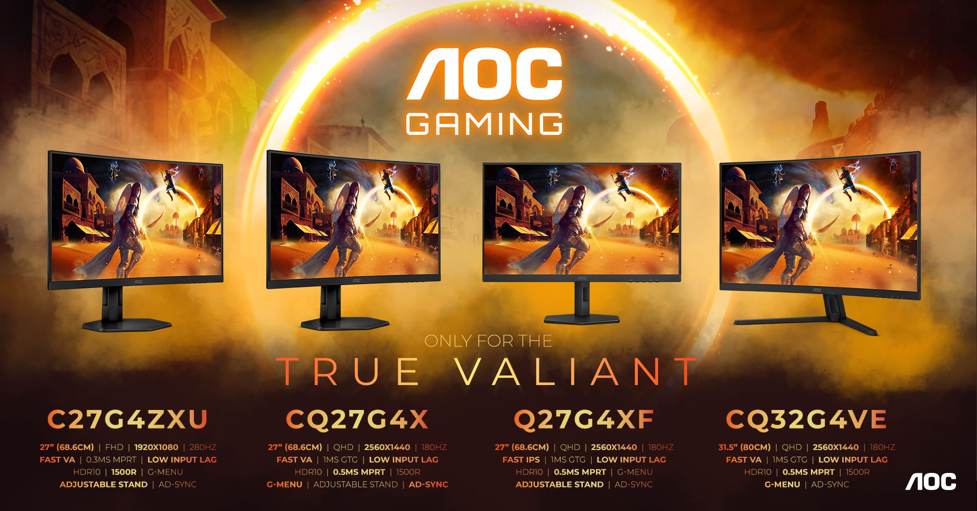 AGON by AOC amplia la serie G4: nuovi monitor da gaming per tutti i budget 