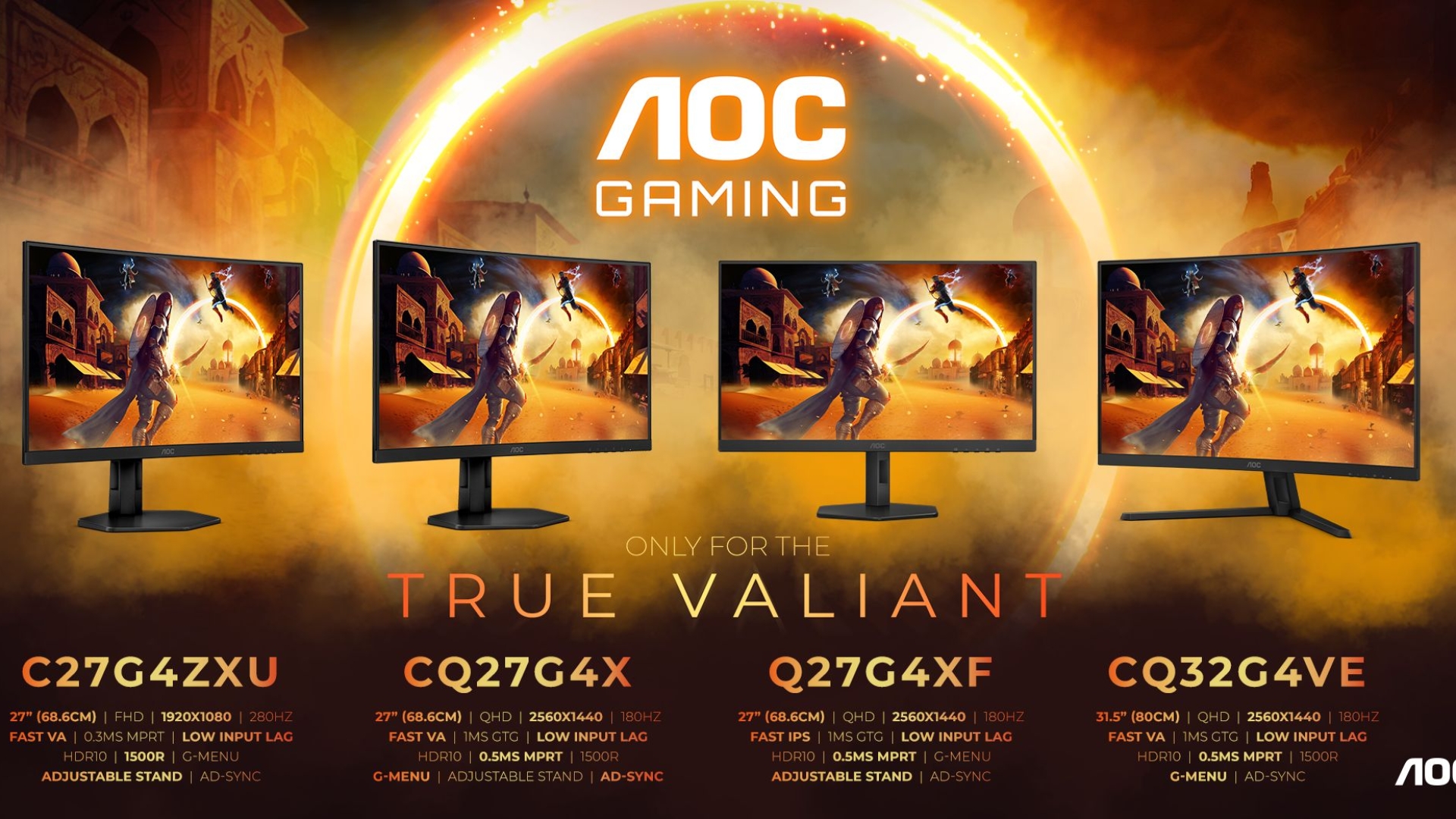 AGON by AOC amplia la serie G4: nuovi monitor da gaming per tutti i budget 