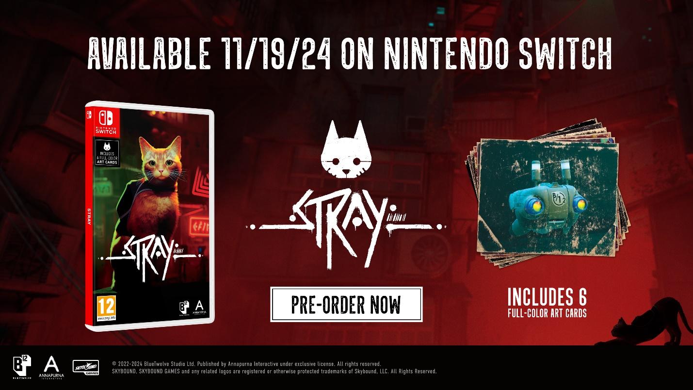 Stray arriva su Nintendo Switch: edizione fisica disponibile dal 19 novembre