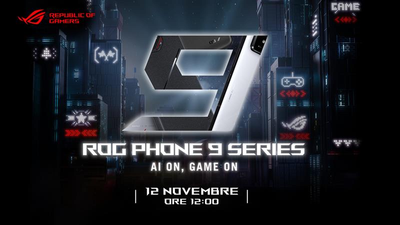 ASUS Republic of Gamers annuncia il lancio globale della serie ROG Phone 9 per il 19 novembre