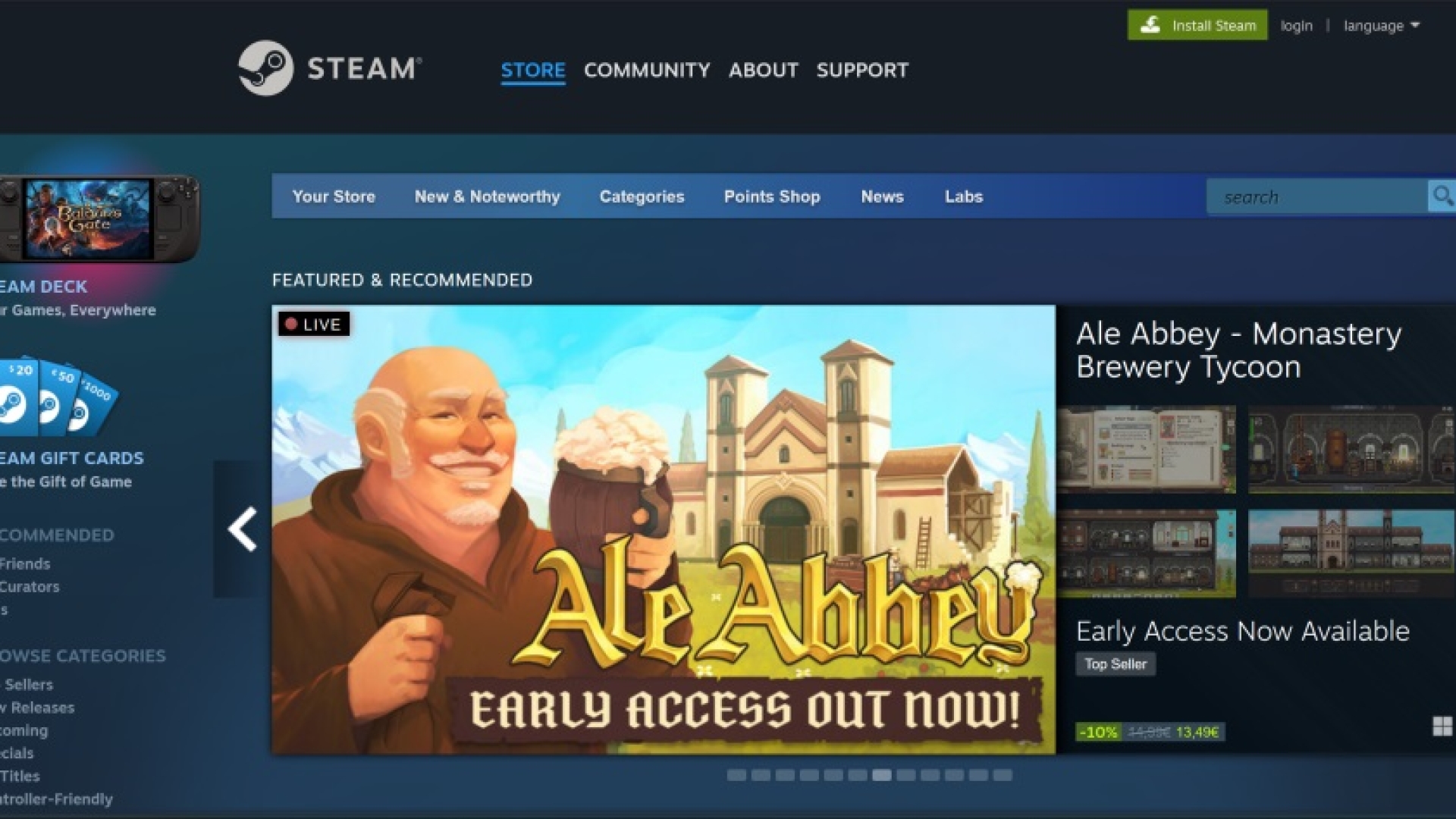 Ale Abbey - Monastery Brewery Tycoon – Steam Top 10 Sellers